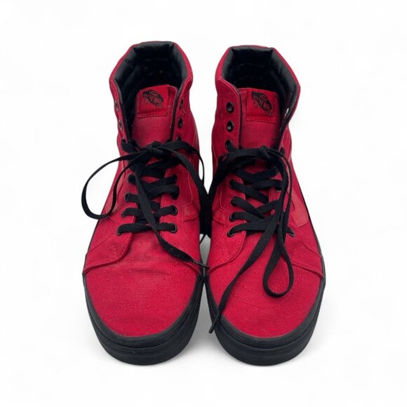 VANS SK8-Hi Reissue Racing Red Red Canvas Shoes Men’s 11 Sneakers - Picture 3 of 7